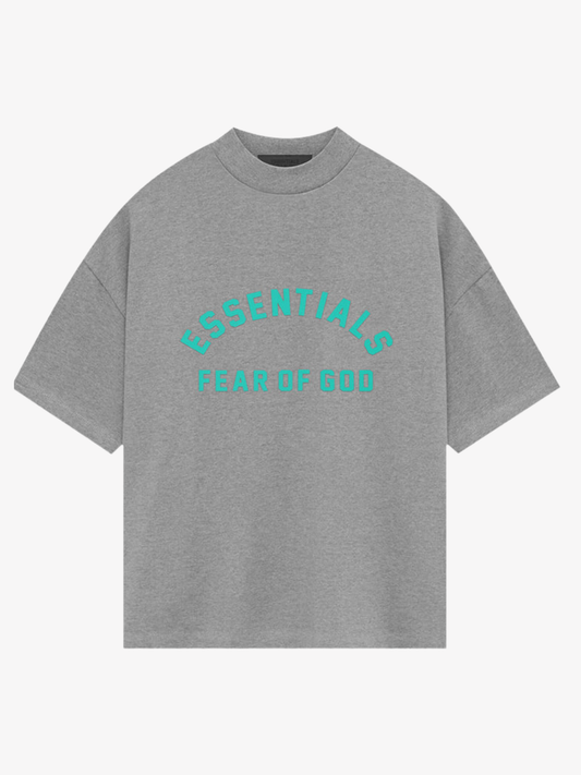 Gray Essentials Logo Print t Shirt